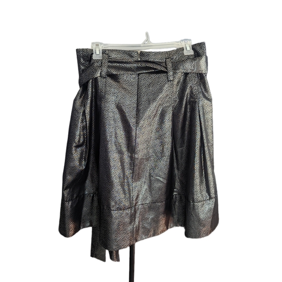 Express Design Studio Circle Skirt Black With Metallic Silver Dots Size 8 - Picture 3 of 10